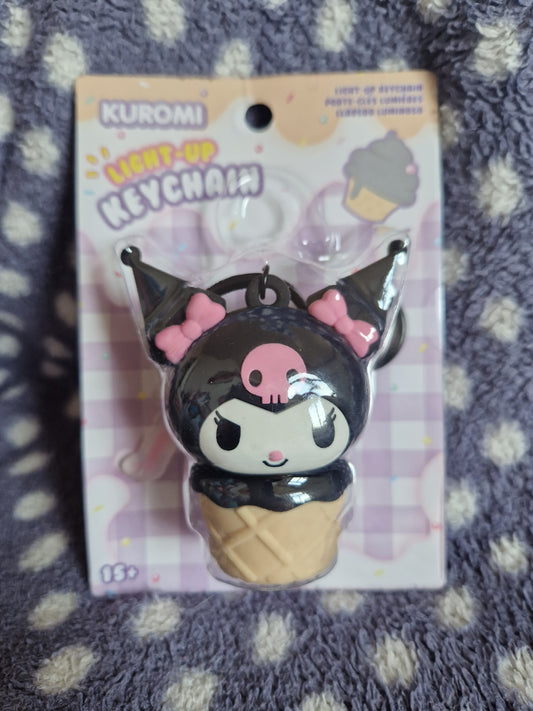 Kuromi Sanrio Eiscreme leuchtende Schlüsselanhänger