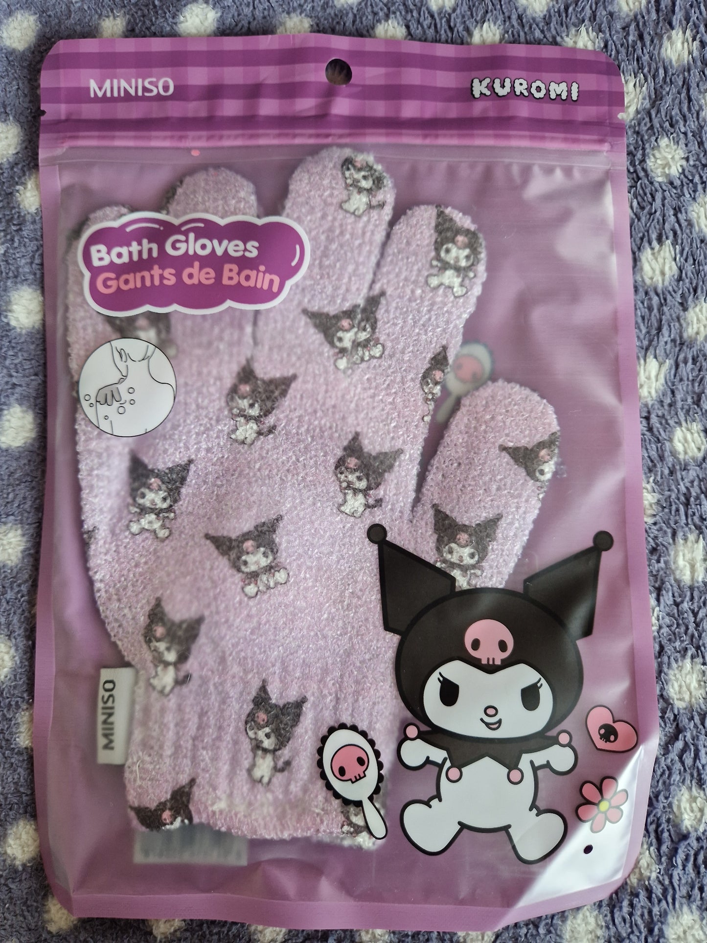 Kuromi Sanrio Badehandschuhe